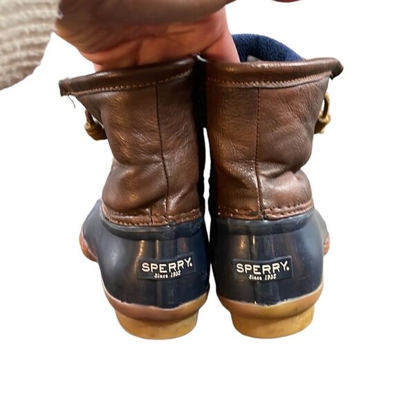 Sperry Saltwater Duck Boot Navy 3 - Picture 11 of 11